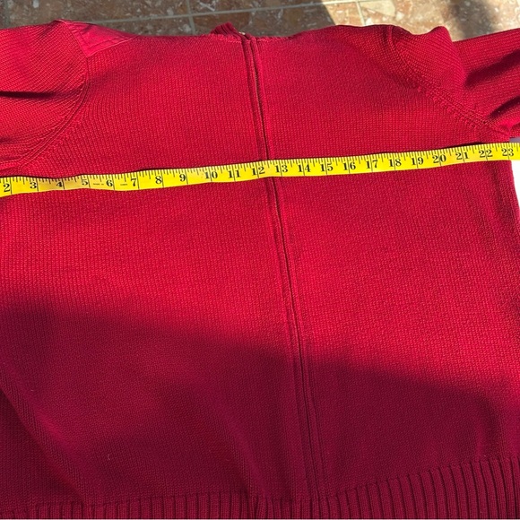 Ralph Lauren Vibrant Red Women's mock turtle Cardigan - Picture 5 of 6